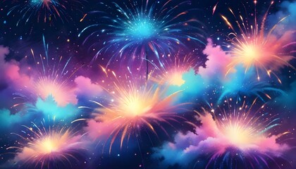 Fototapeta premium Fireworks backgrounds: Abstract firework celebration for christmas