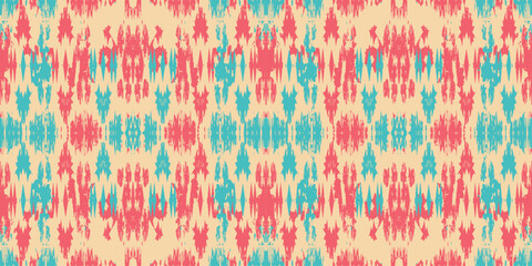 Fototapeta premium Seamless batik pattern,Seamless tribal batik pattern,and Seamless colorful pattern resemble ethnic boho, Aztec,and ikat styles.designed for use in wallpaper,fabric,curtain,carpet,Batik Embroidery