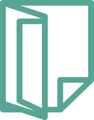 notebook page icon with folded corner