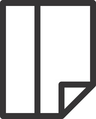 notebook page icon with folded corner