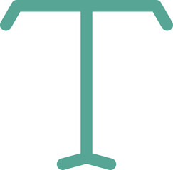 T sign with arrow up and down