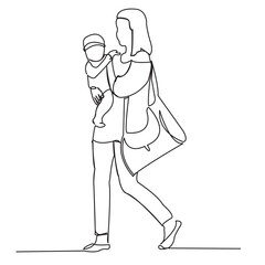 mom with baby in her arms