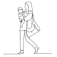 mom with baby in her arms