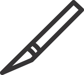 pen marker and pen cutter icon