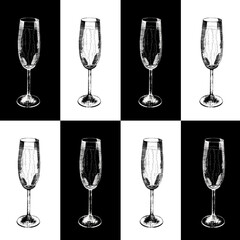 Champagne flute pattern