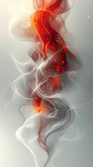 abstract colorful smoke red white