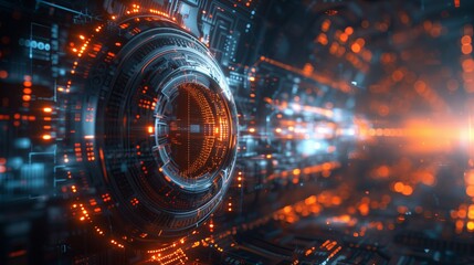 Abstract technological background. Futuristic technological interface