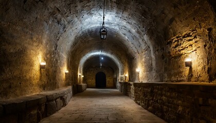 薄暗い地下の牢獄・ダンジョン背景