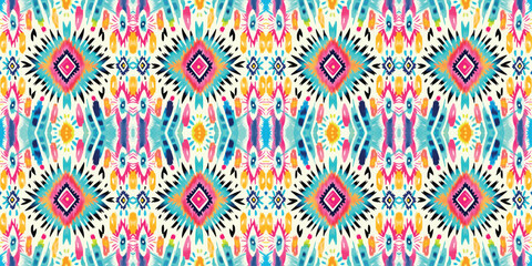 Seamless batik pattern,Seamless tribal batik pattern,and Seamless colorful pattern resemble ethnic boho, Aztec,and ikat styles.designed for use in wallpaper,fabric,curtain,carpet,Batik Embroidery