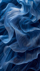 abstract blue smoke waves