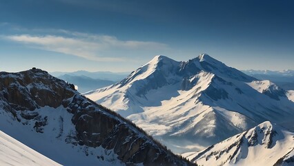 landscape with snow Majestic Eagle on Sleeping Giant Mountain Sketch 