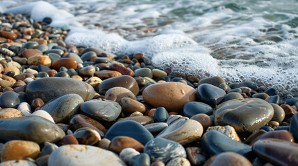 Pebbles at the beach nature stones