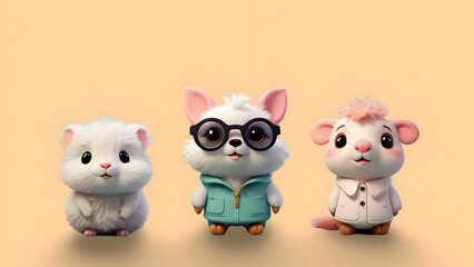 Fototapeta premium Cute Animals