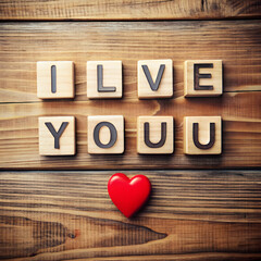 Close-up of an I Love You message