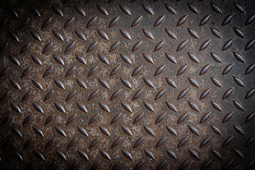 Background of old metal diamond plate