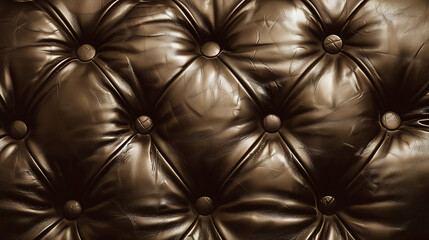 Luxurious buttoned brown leather tufted furniture background 