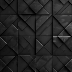 3d black geometric pattern on a square background
