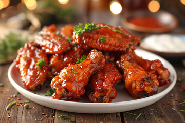 Fototapeta premium grilled chicken wings, broasted chicken