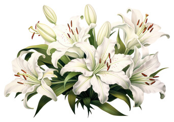 Obraz premium PNG Flower plant white lily.