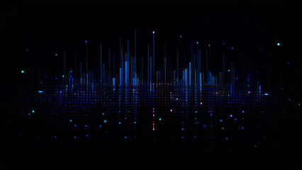 Obraz premium a background of dots in the form of a digital wave. technological direction