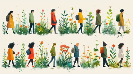 Fototapeta premium Productive Workflow Organization - Concept illustrations. Collection of scenes with people organizing and improving their workflow and workplace. Vector illustration