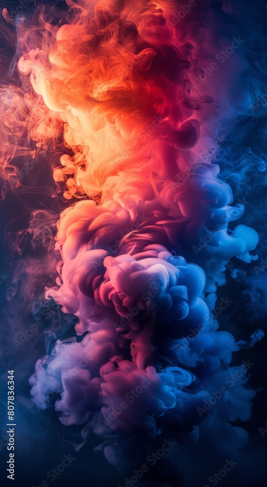 Canvas Prints abstract background with colorful smoke and stars