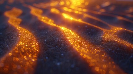   A photo of a streetlight with raindrops on the road is blurry