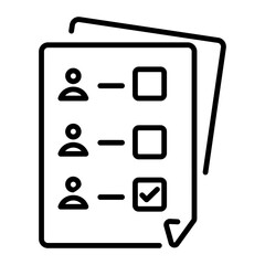 Grab this linear icon of voting paper 