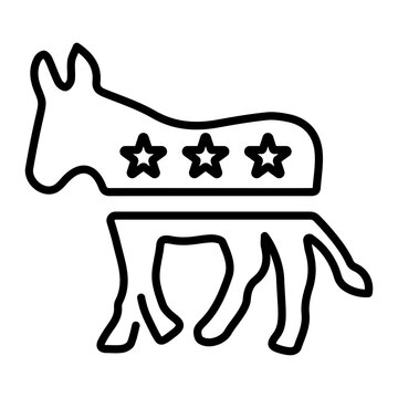 Check out line style icon of democrats 
