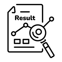 Handy linear icon depicting election auditing 