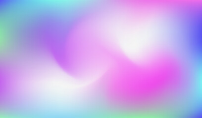 Abstract swirl hologram background. Gradient mesh purple backdrop. Minimalist Holographic Fluid Wallpaper. Neon Opalescent Banner.