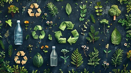 Green energy concept with character situations collection. Bundle of scenes people use alternative energy sources, conserve water and electricity, recycling. Vector illustrations in flat web design