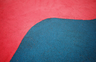 Red and blue soft playground curved shaped texture backdrop