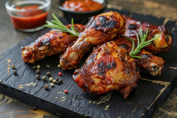 grilled chicken wings, broasted chicken