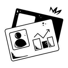 A handy doodle icon of identification 