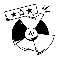 A hand drawn icon of business reviews 