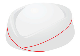 White stewardess hat. vector illustration