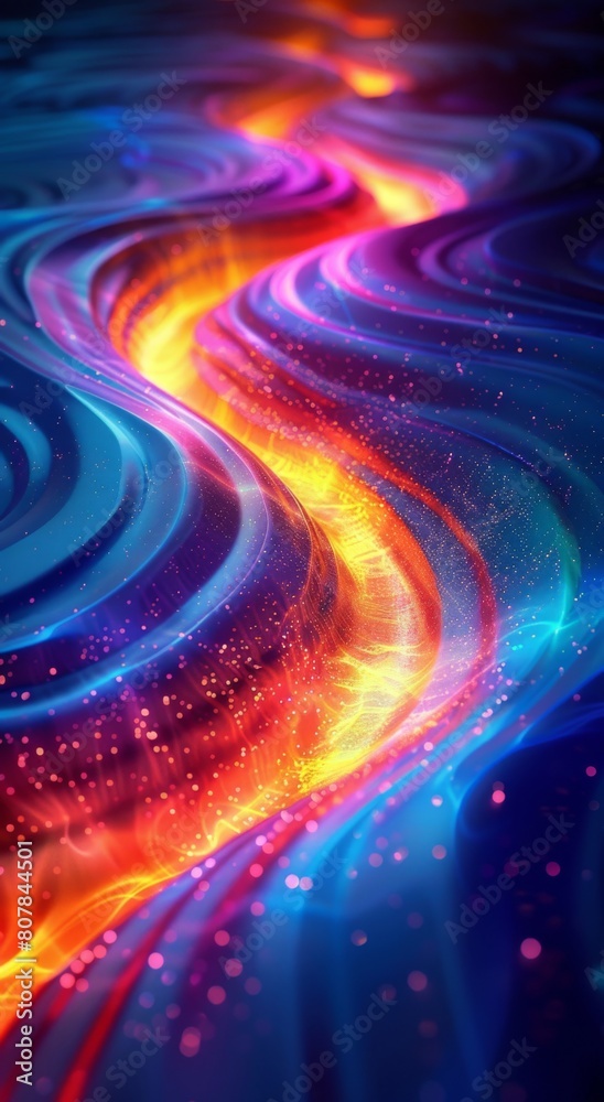 Wall mural abstract background with colorful lines