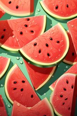 pattern of watermelon slices with soft colors