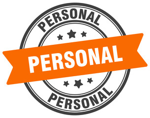 personal stamp. personal label on transparent background. round sign