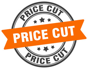 Fototapeta premium price cut stamp. price cut label on transparent background. round sign