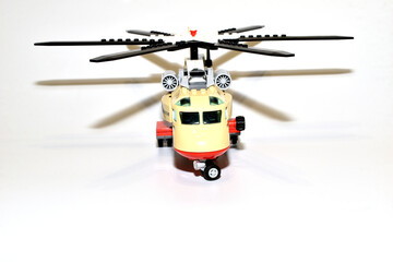 Fototapeta premium Toy helicopter, view from the cockpit.