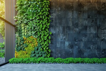 Green Plants Covering Wall Next to Building