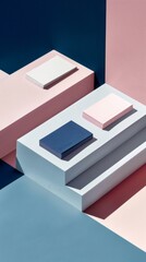 Brightly colored cards are stacked on top of each other.  Vertical background 