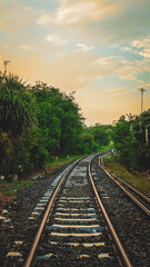 Fototapeta premium railway in the countryside