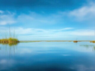 clouds over the lake