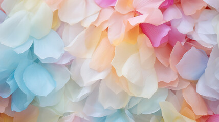 Colorful pastel background of flower petals
