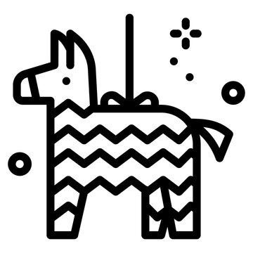 Pinata Decorated Lama Icon