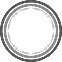 Minimalistic geometric circle frame illustration