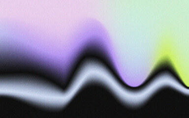 Wavy grainy gradient mesh background template. Fluid color gradation layout with noise. Blurred abstract design for advertisement, branding, promotion, branding, or presentation.